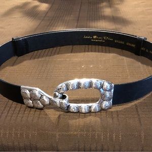 Womens extra large Lake Shore Drive slider belt, beautiful silver closure/buckle